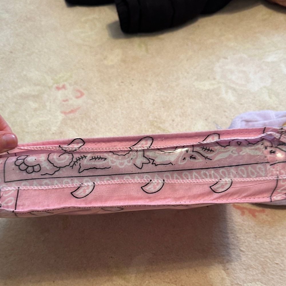 Pink Paisley Bandana Print Pouch - Picture 5 of 5